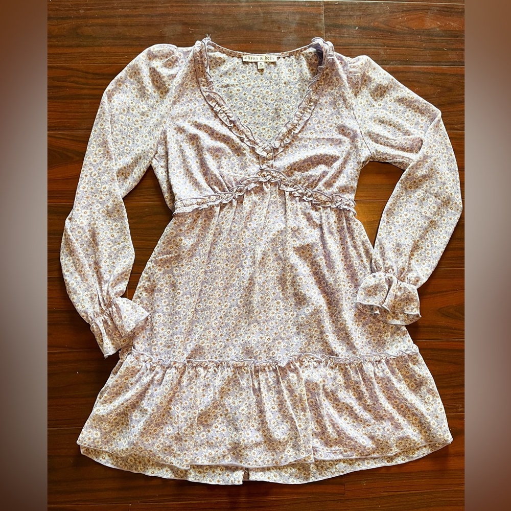 🌸 Allison & Kelly 🌸 Purple flower casual dress